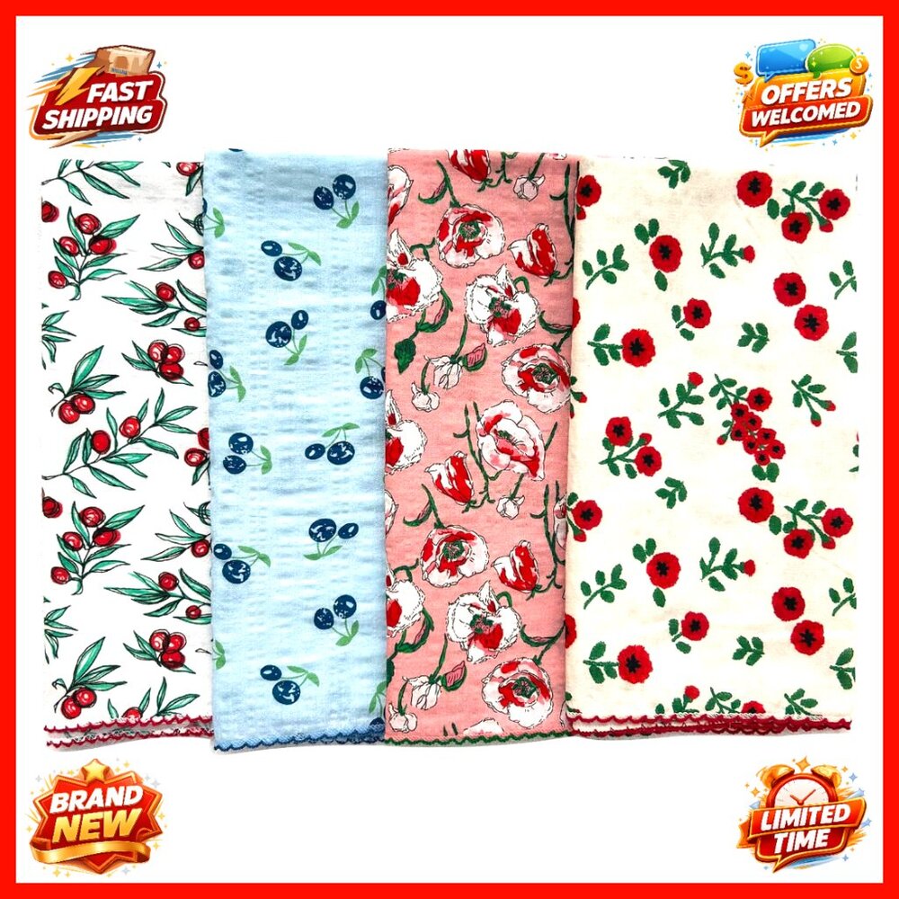 21x21 Inch Cotton Blend Bandana, Super Soft, Versatile Neck Scarf